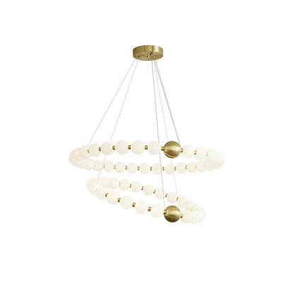 Elegant Acrylic Pearls Chandelier - Modern Design, Adjustable Height