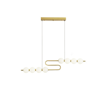 Elegant Acrylic Pearls Chandelier - Modern Design, Adjustable Height