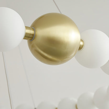 Elegant Acrylic Pearls Chandelier - Modern Design, Adjustable Height