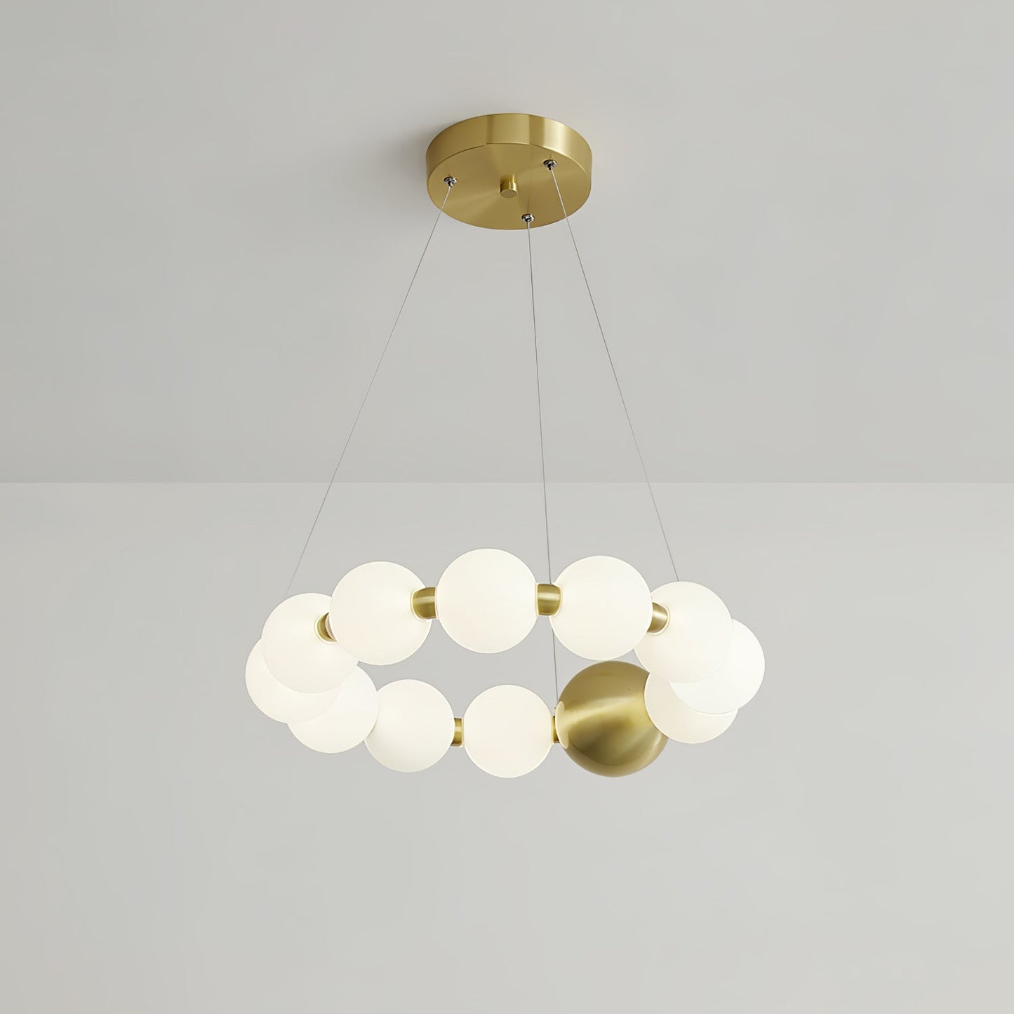 Elegant Acrylic Pearls Chandelier - Modern Design, Adjustable Height