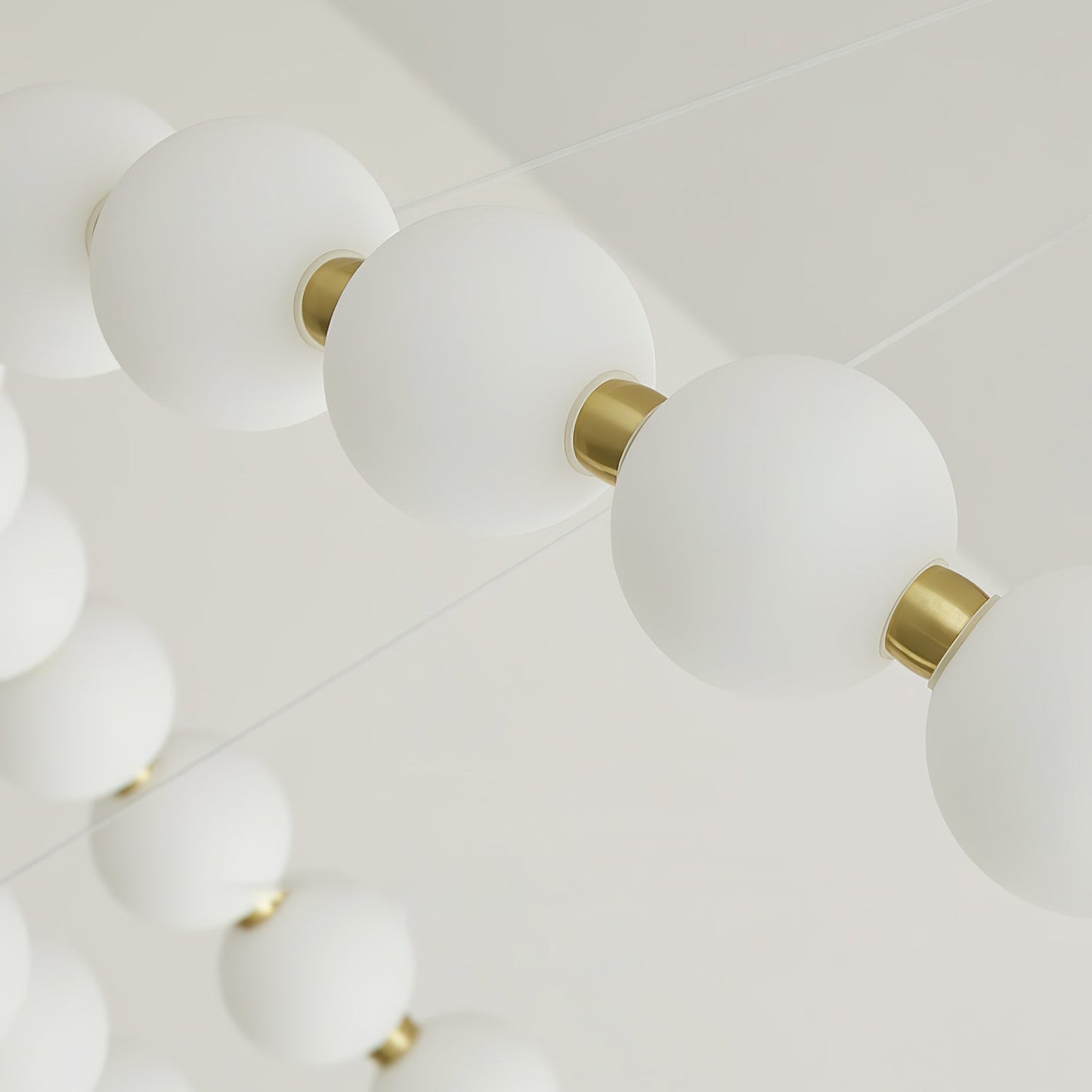 Elegant Acrylic Pearls Chandelier - Modern Design, Adjustable Height