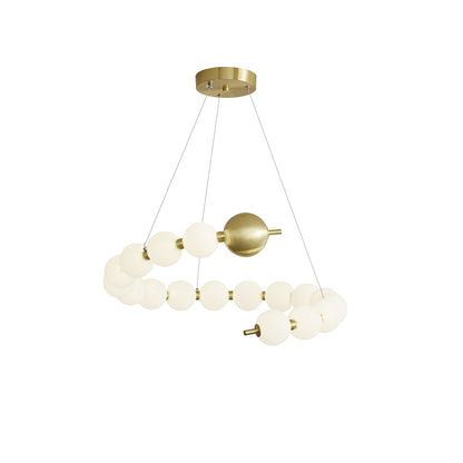 Elegant Acrylic Pearls Chandelier - Modern Design, Adjustable Height