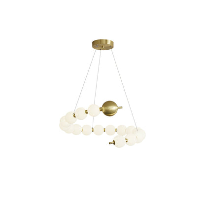 Elegant Acrylic Pearls Chandelier - Modern Design, Adjustable Height