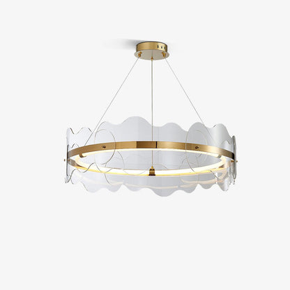Elegant Acrylic Wave Chandelier with Energy-Efficient LED Lighting