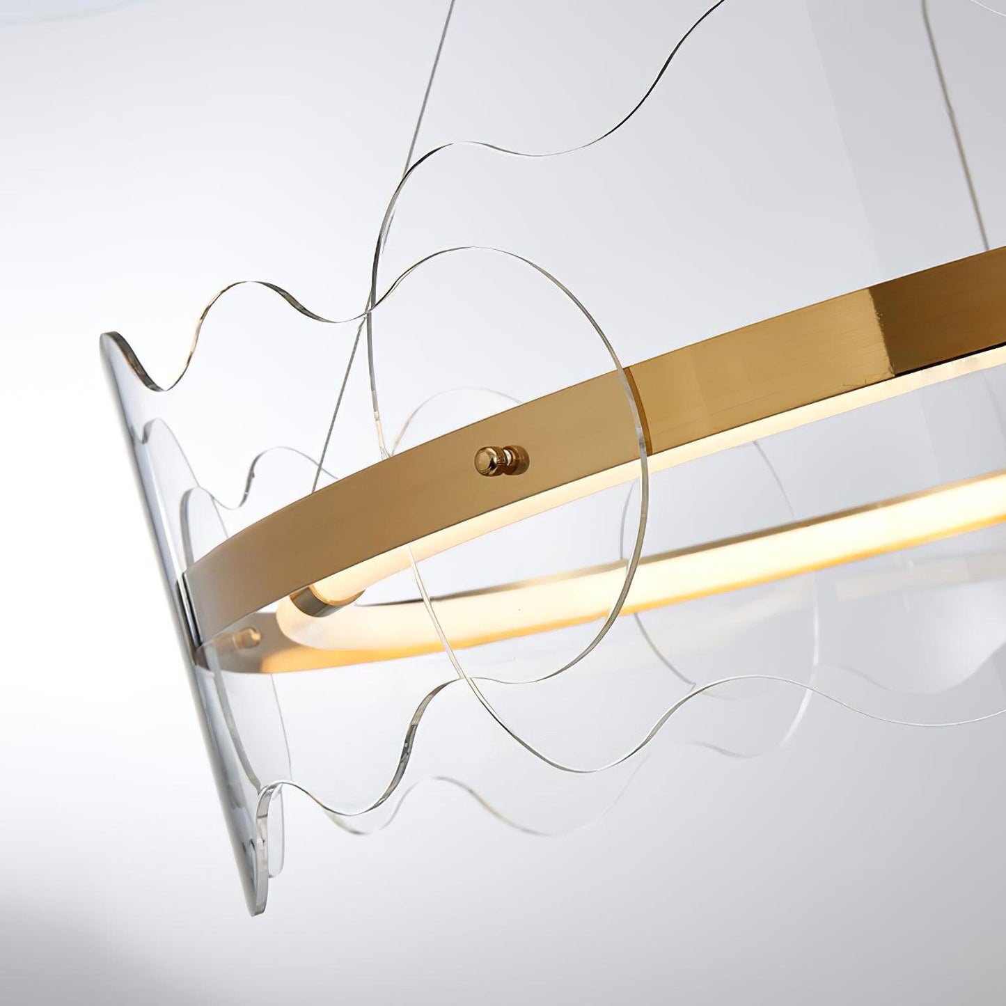 Elegant Acrylic Wave Chandelier with Energy-Efficient LED Lighting