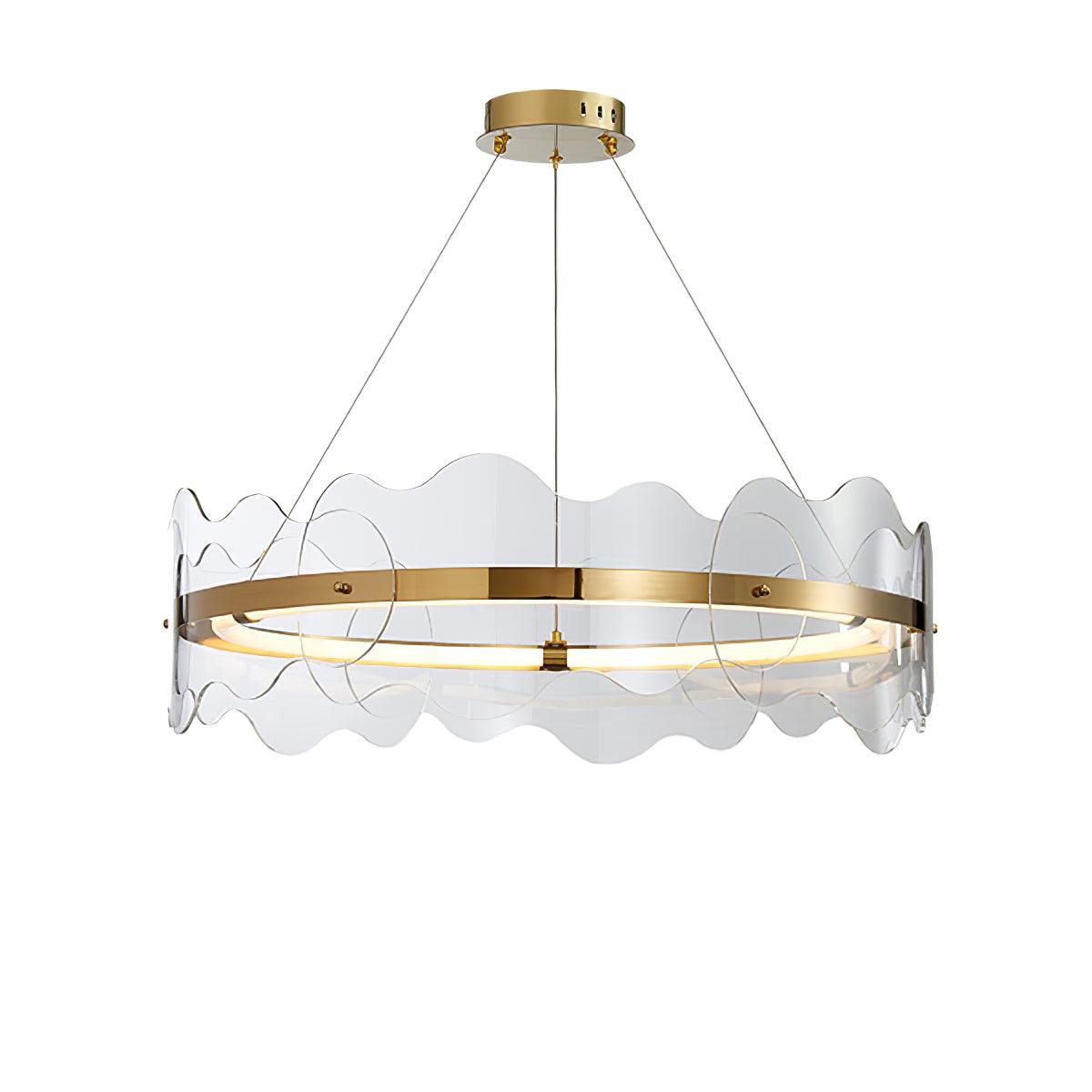 Elegant Acrylic Wave Chandelier with Energy-Efficient LED Lighting