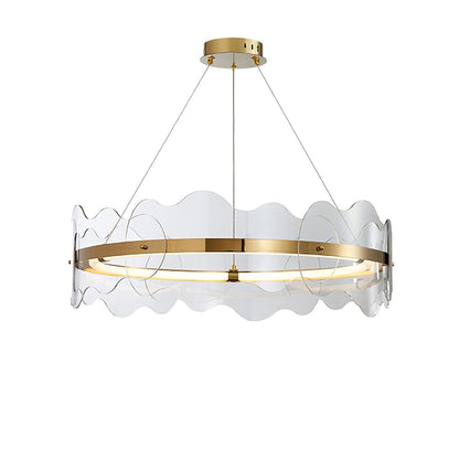 Elegant Acrylic Wave Chandelier with Energy-Efficient LED Lighting