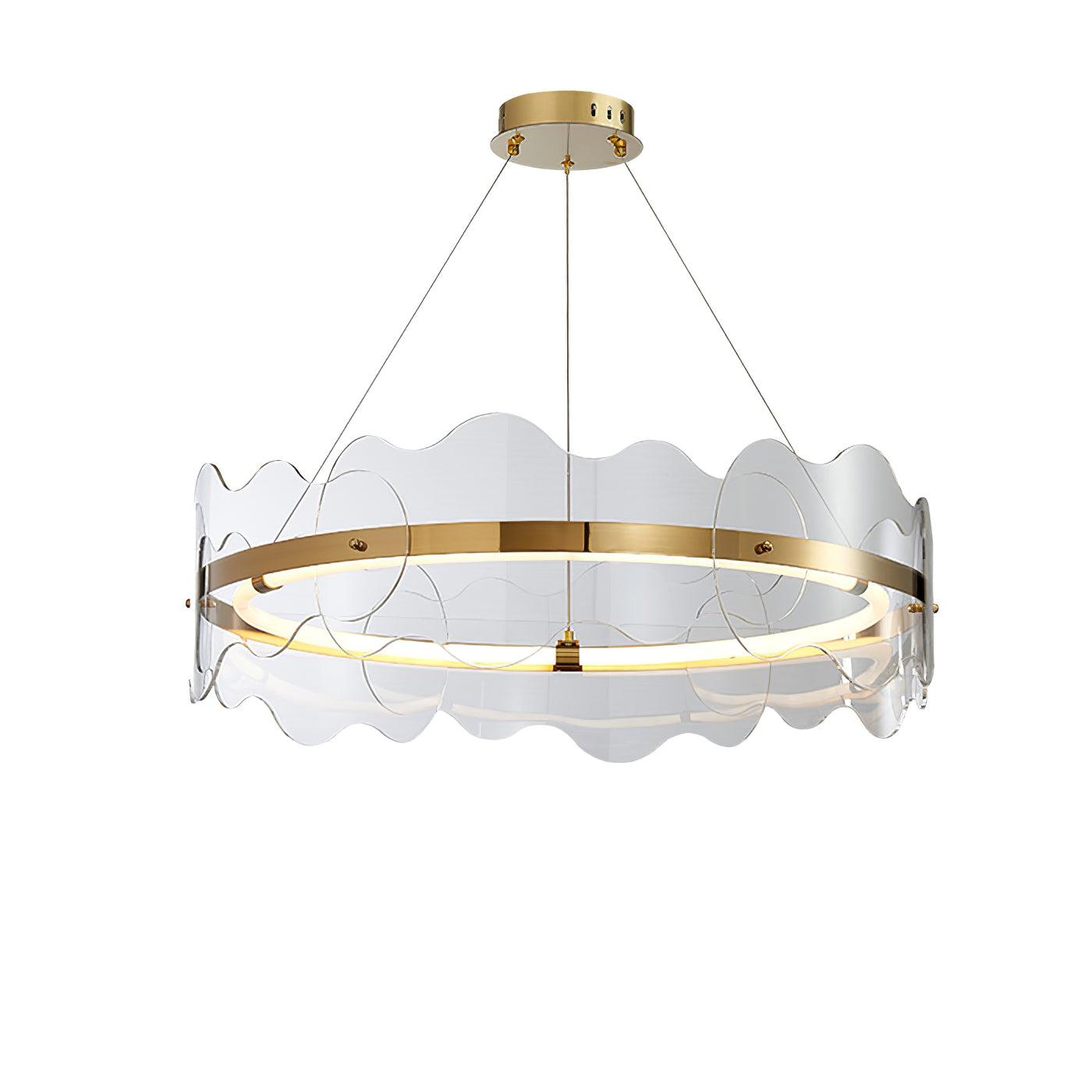 Elegant Acrylic Wave Chandelier with Energy-Efficient LED Lighting