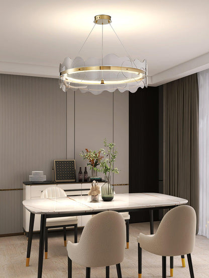 Elegant Acrylic Wave Chandelier with Energy-Efficient LED Lighting