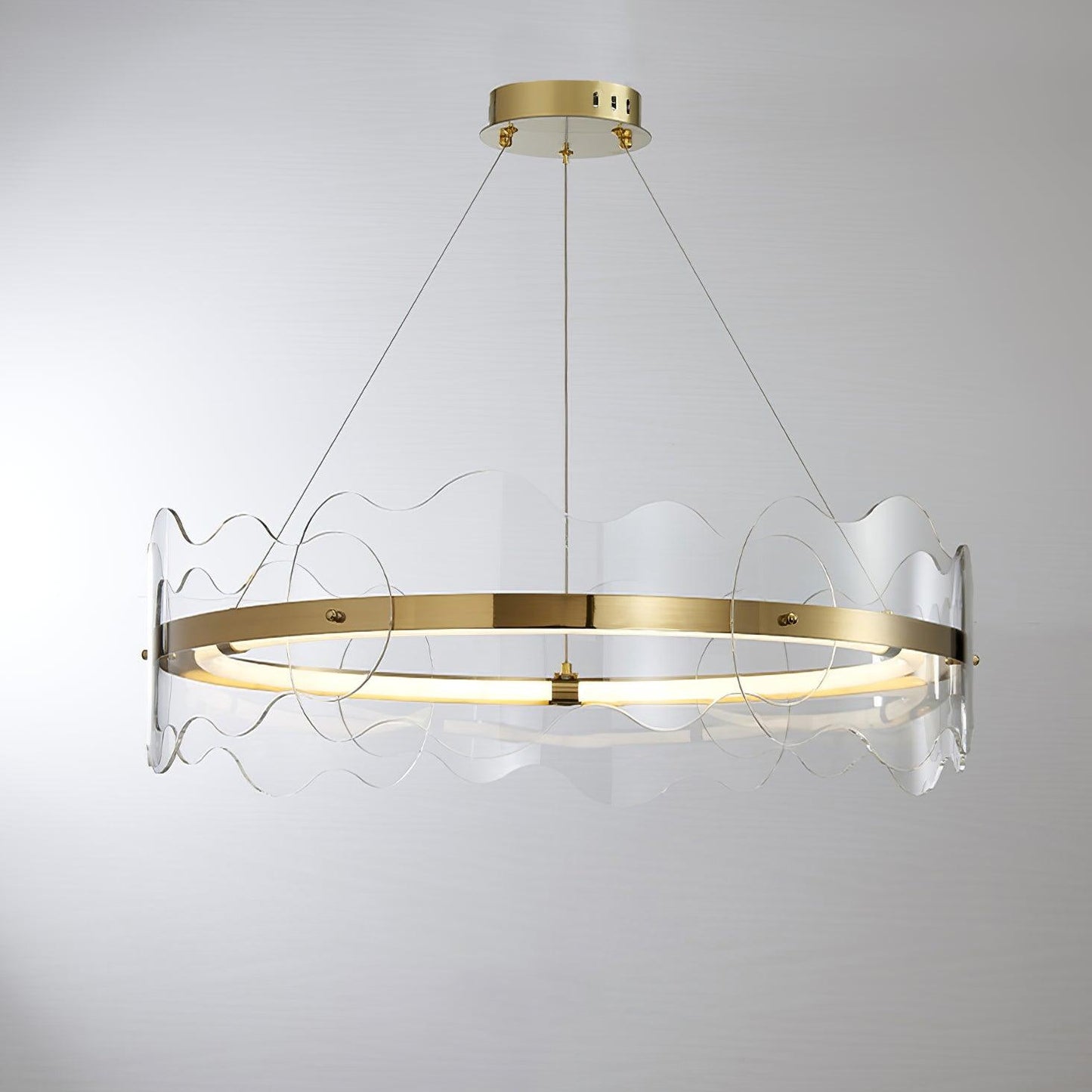 Elegant Acrylic Wave Chandelier with Energy-Efficient LED Lighting