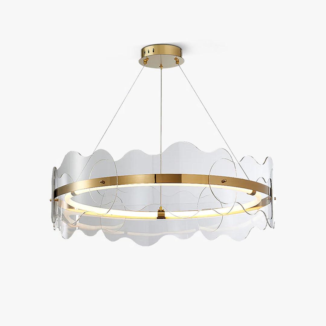 Elegant Acrylic Wave Chandelier with Energy-Efficient LED Lighting