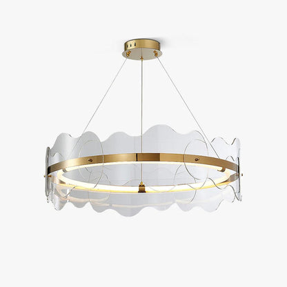 Elegant Acrylic Wave Chandelier with Energy-Efficient LED Lighting