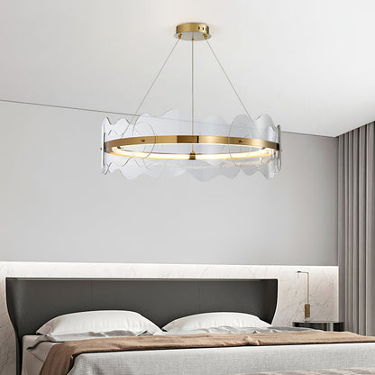 Elegant Acrylic Wave Chandelier with Energy-Efficient LED Lighting