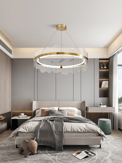 Elegant Acrylic Wave Chandelier with Energy-Efficient LED Lighting