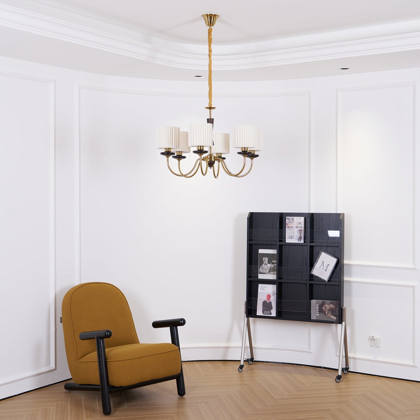 Elegant Acurt Chandelier - Dimmable LED, Modern Design, Adjustable Hei