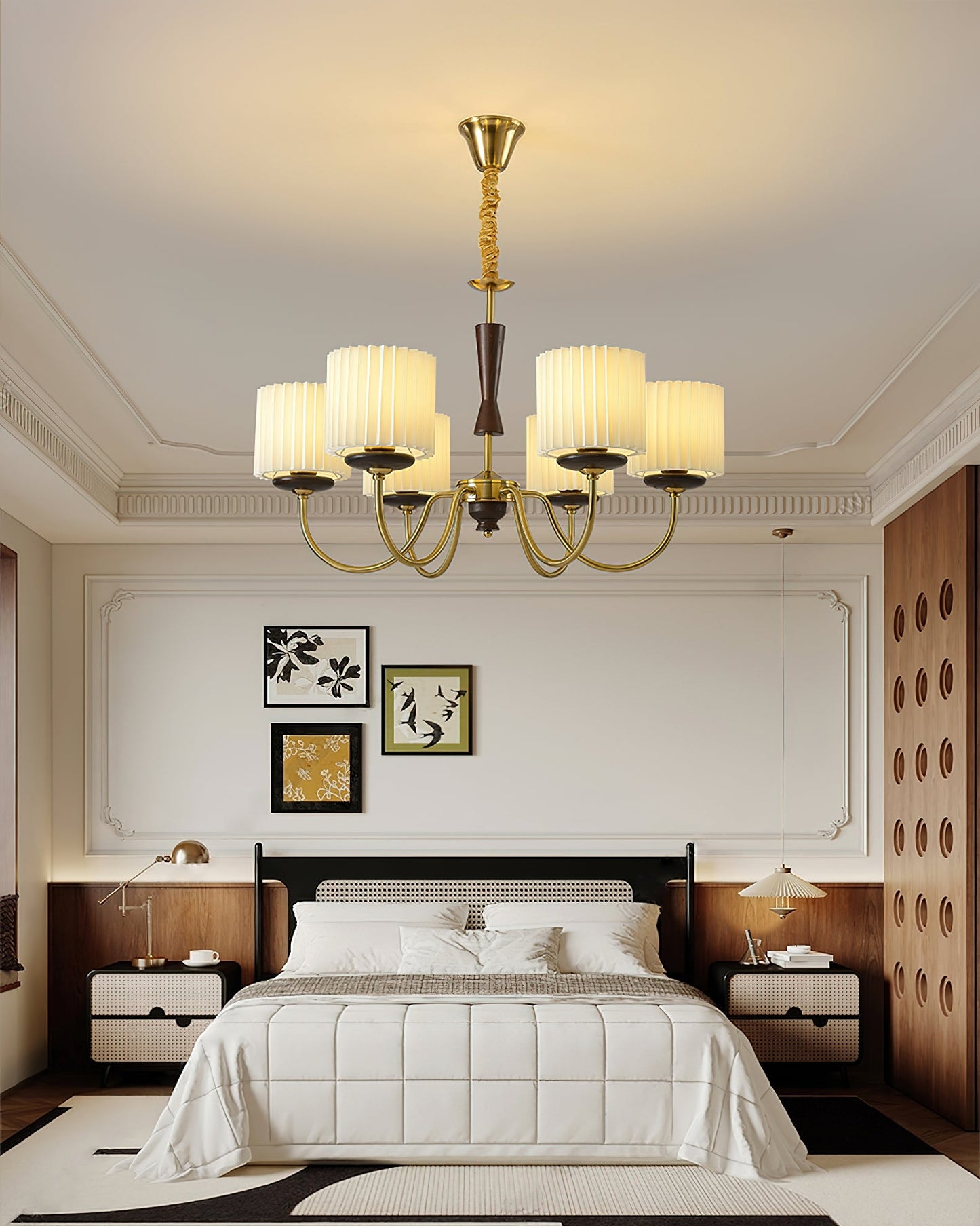 Elegant Acurt Chandelier - Dimmable LED, Modern Design, Adjustable Hei