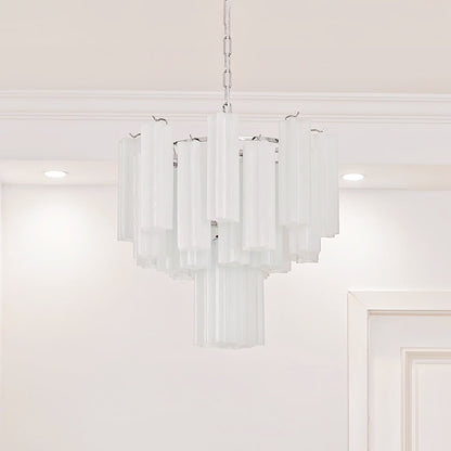 Aveline Elegant Glass Chandelier with Adjustable Height & LED Compatib