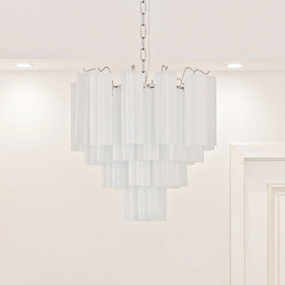Aveline Elegant Glass Chandelier with Adjustable Height & LED Compatib