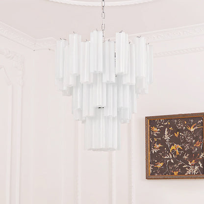Aveline Elegant Glass Chandelier with Adjustable Height & LED Compatib