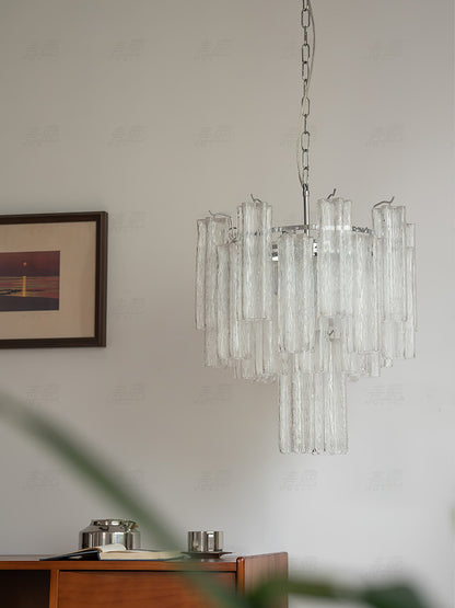 Aveline Elegant Glass Chandelier with Adjustable Height & LED Compatib