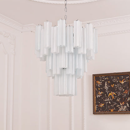 Aveline Elegant Glass Chandelier with Adjustable Height & LED Compatib