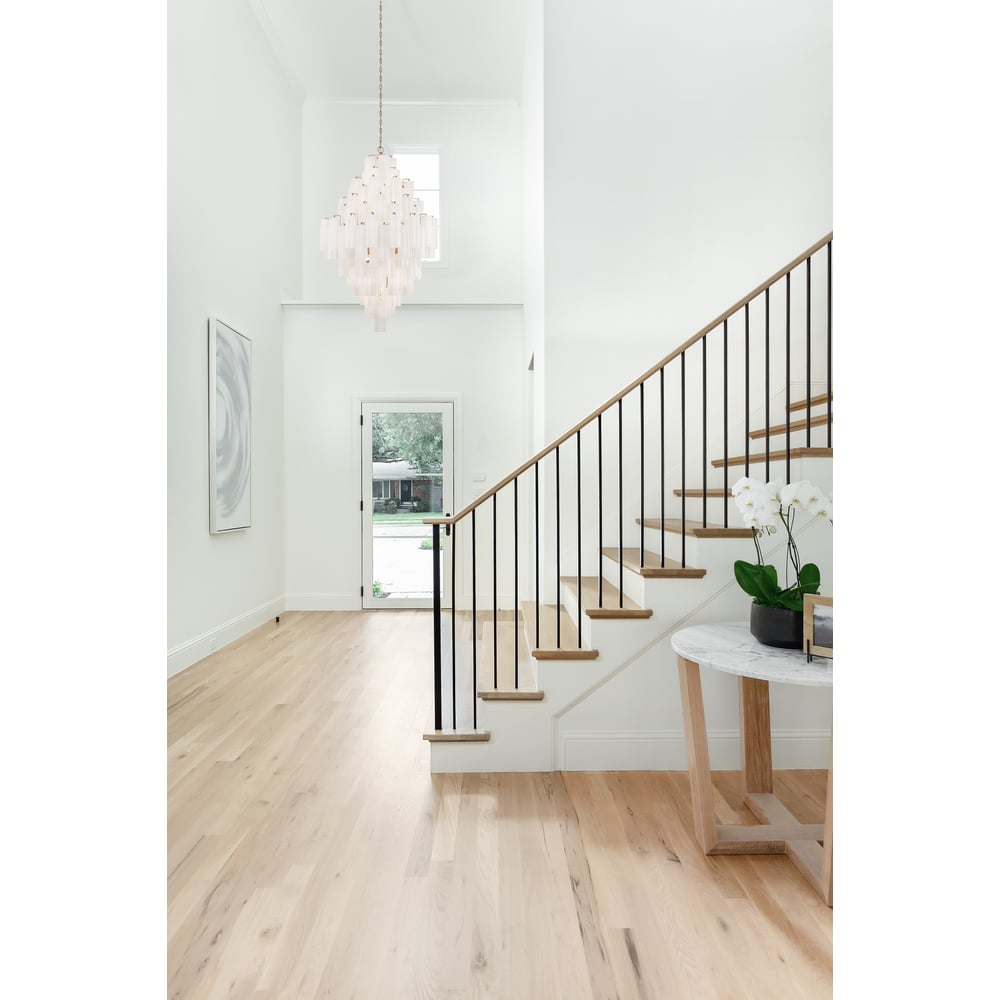 Eloria Glass Diamond Chandelier - Crystal Accents, Adjustable Height