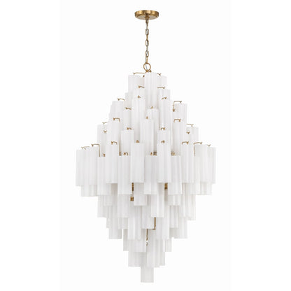 Eloria Glass Diamond Chandelier - Crystal Accents, Adjustable Height
