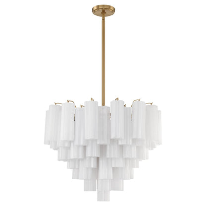 Eloria Glass Chandelier - Elegant Design with Crystal Accents & Adjust