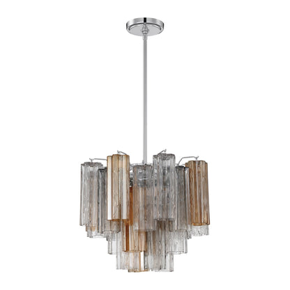 Eloria Glass Chandelier - Elegant Design with Crystal Accents & Adjust