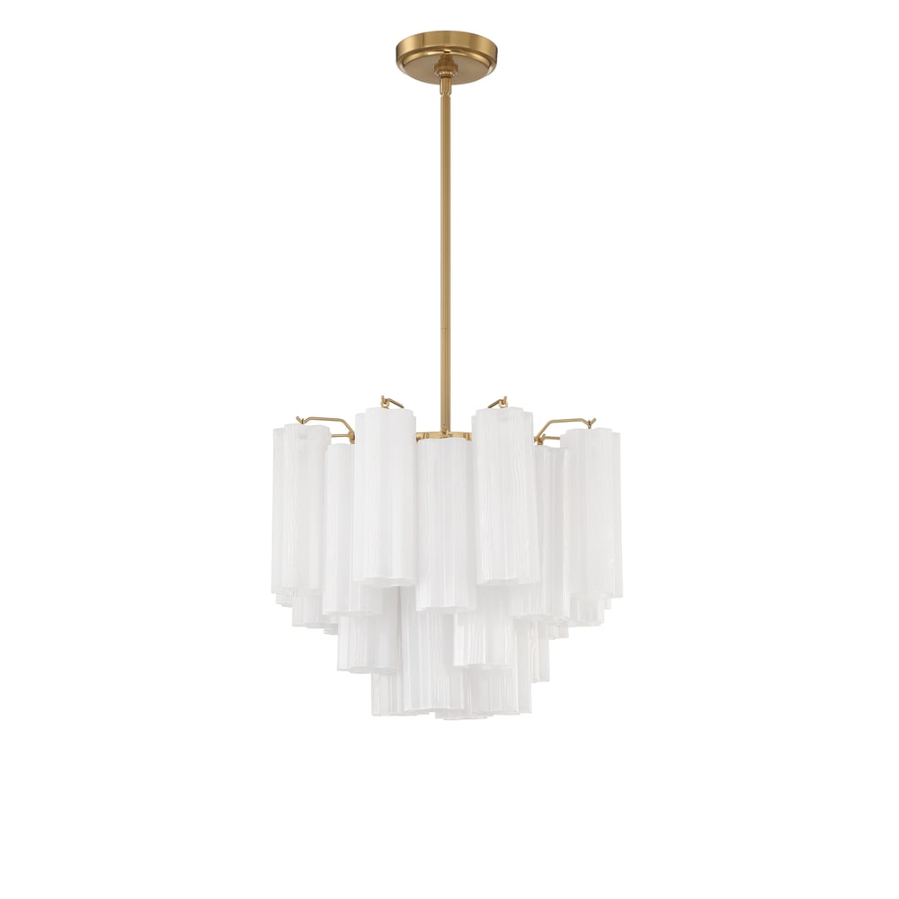 Eloria Glass Chandelier - Elegant Design with Crystal Accents & Adjust