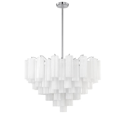 Eloria Glass Chandelier - Elegant Design with Crystal Accents & Adjust