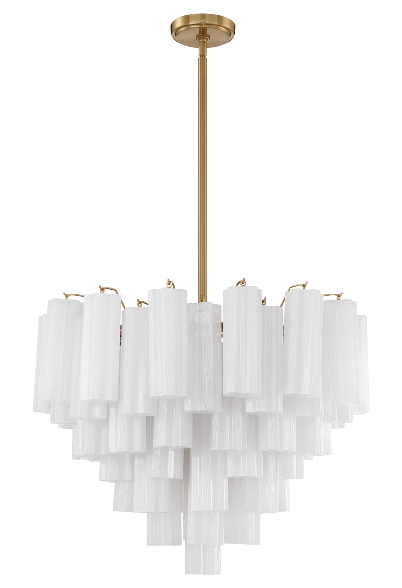 Eloria Glass Chandelier - Elegant Design with Crystal Accents & Adjust