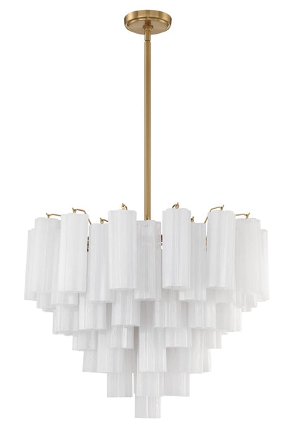Eloria Glass Chandelier - Elegant Design with Crystal Accents & Adjust
