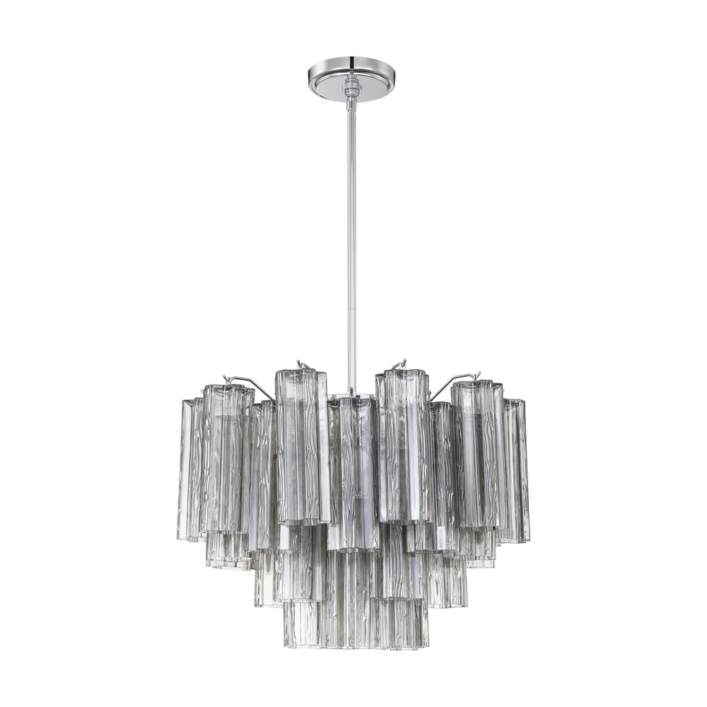 Eloria Glass Chandelier - Elegant Design with Crystal Accents & Adjust
