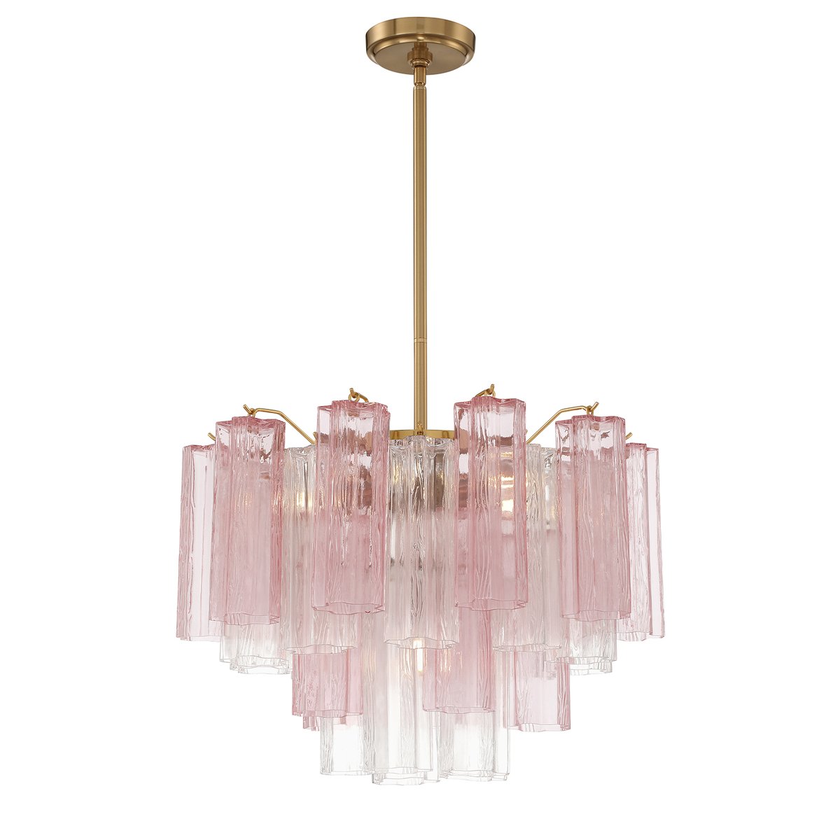 Eloria Glass Chandelier - Elegant Design with Crystal Accents & Adjust