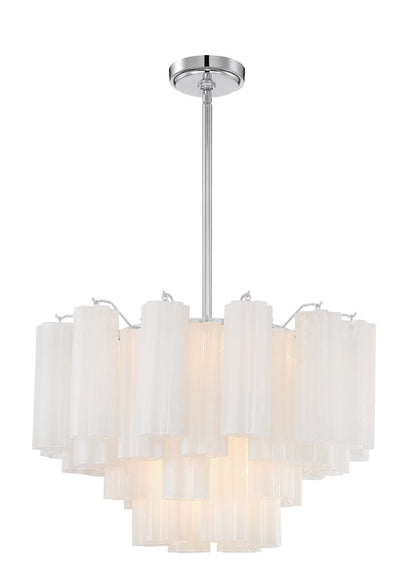 Eloria Glass Chandelier - Elegant Design with Crystal Accents & Adjust