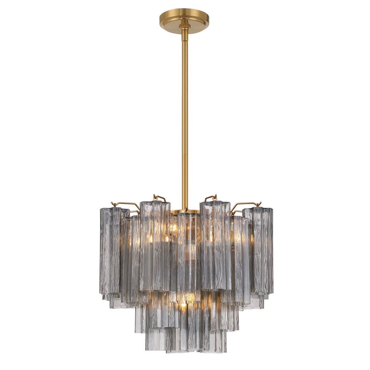 Eloria Glass Chandelier - Elegant Design with Crystal Accents & Adjust