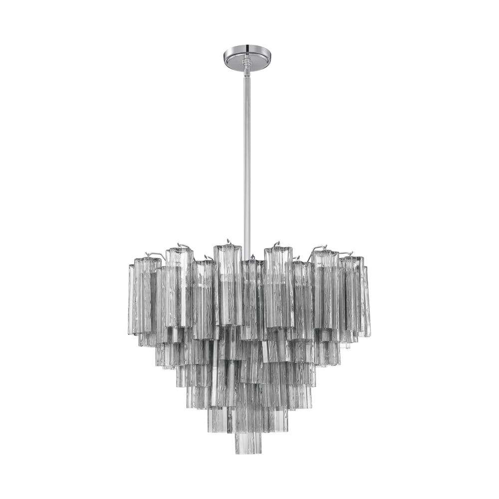 Eloria Glass Chandelier - Elegant Design with Crystal Accents & Adjust