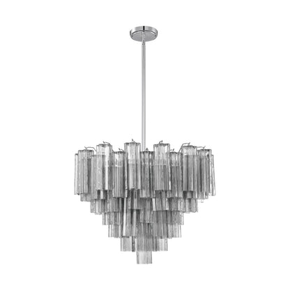 Eloria Glass Chandelier - Elegant Design with Crystal Accents & Adjust