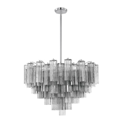 Eloria Glass Chandelier - Elegant Design with Crystal Accents & Adjust