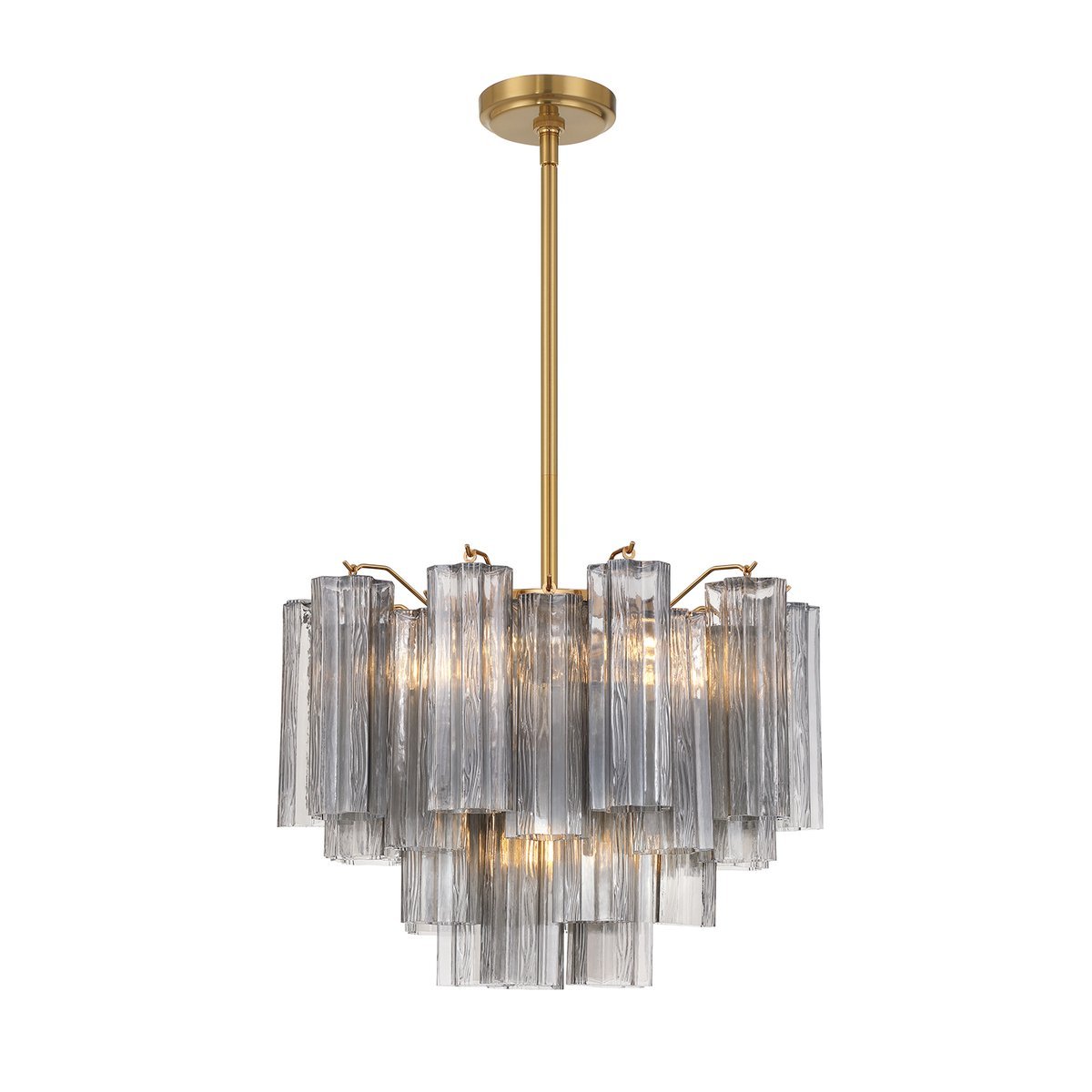 Eloria Glass Chandelier - Elegant Design with Crystal Accents & Adjust
