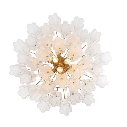Eloria Glass Chandelier - Elegant Design with Crystal Accents & Adjust