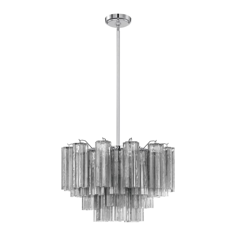 Eloria Glass Chandelier - Elegant Design with Crystal Accents & Adjust