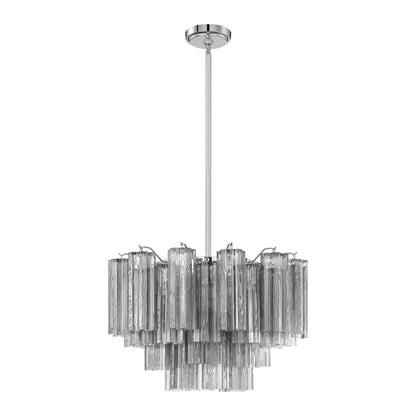 Eloria Glass Chandelier - Elegant Design with Crystal Accents & Adjust