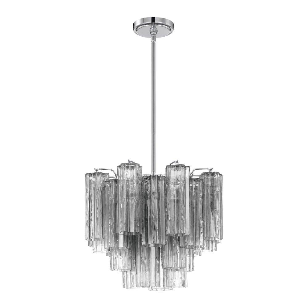 Eloria Glass Chandelier - Elegant Design with Crystal Accents & Adjust