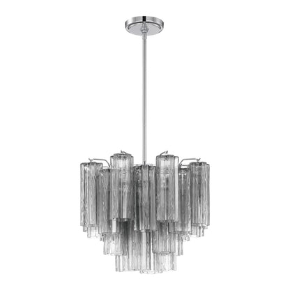 Eloria Glass Chandelier - Elegant Design with Crystal Accents & Adjust