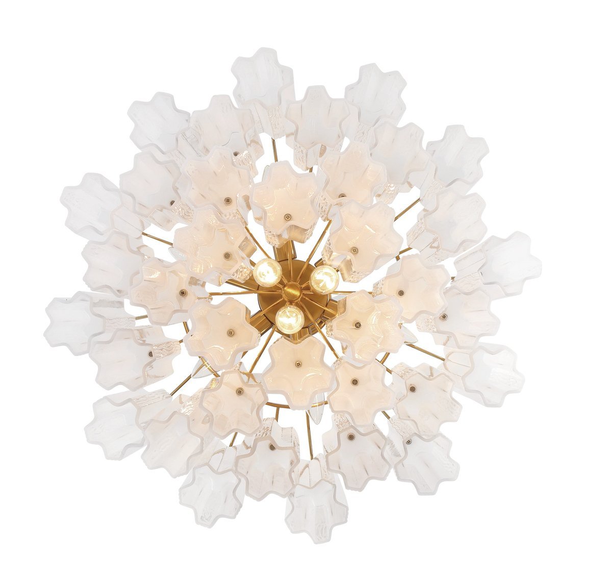 Eloria Glass Chandelier - Elegant Design with Crystal Accents & Adjust