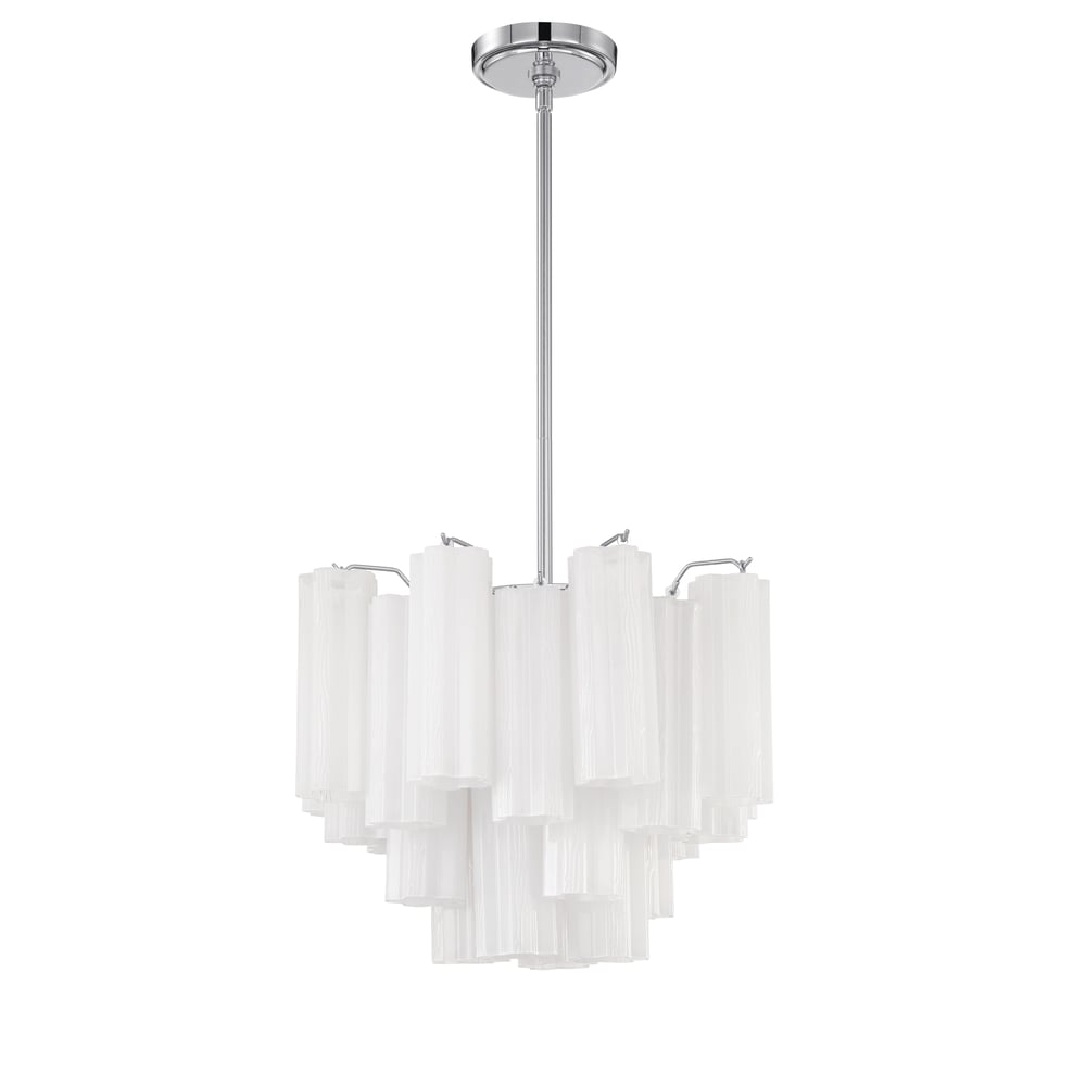 Eloria Glass Chandelier - Elegant Design with Crystal Accents & Adjust