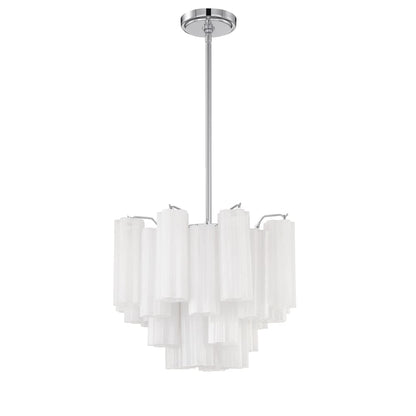 Eloria Glass Chandelier - Elegant Design with Crystal Accents & Adjust
