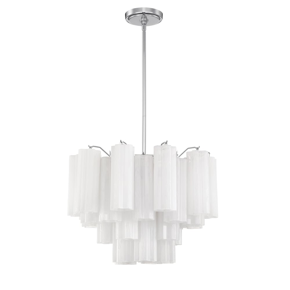 Eloria Glass Chandelier - Elegant Design with Crystal Accents & Adjust